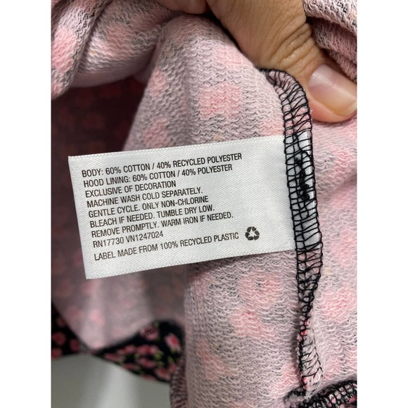 NWT Women's Floral Print Ruffle Hooded Sweatshirt  by Sandy Liang - Picture 7 of 8